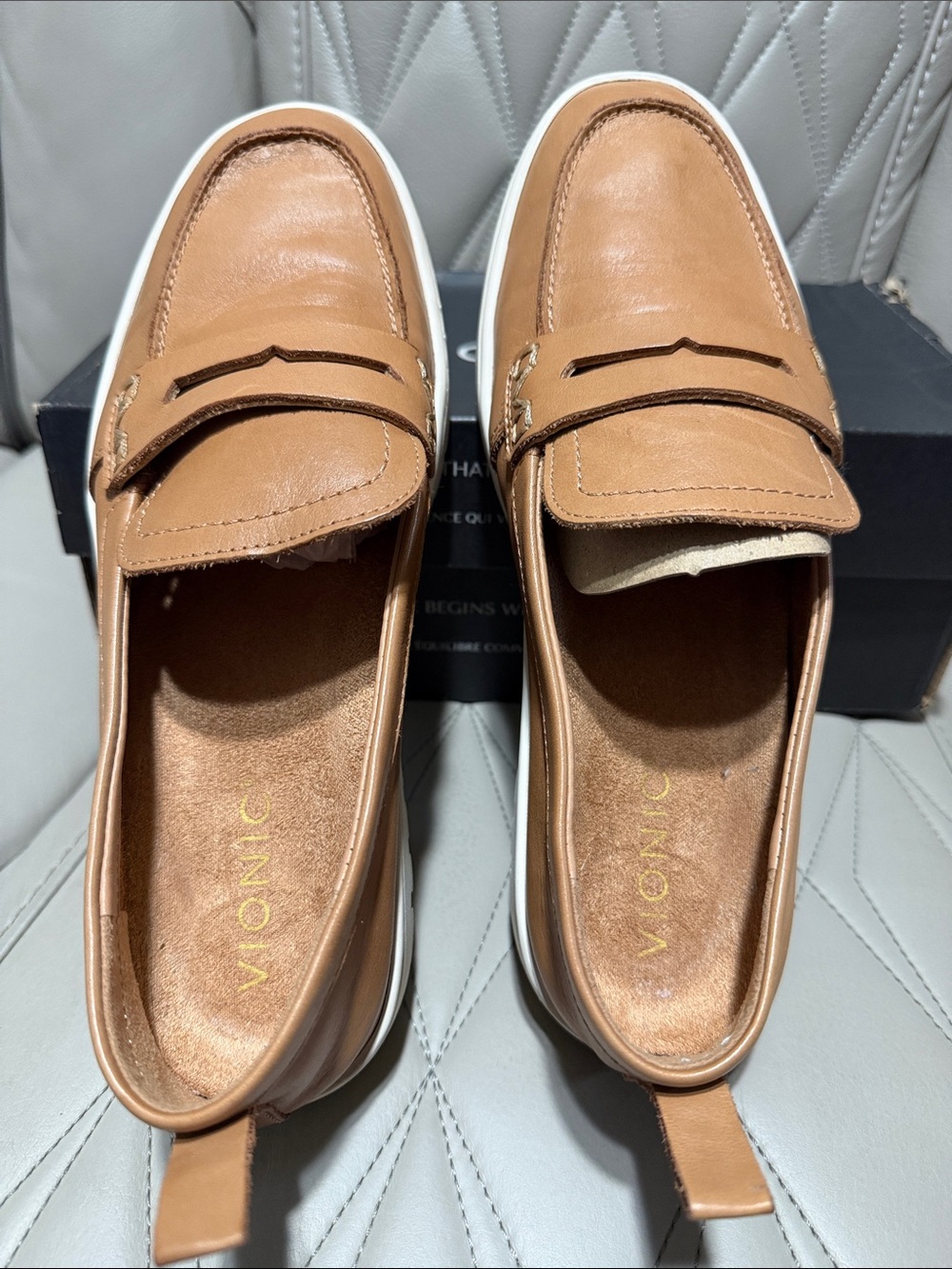 Vionic Uptown Loafer in Tan with White Sole - Picture 10 of 15